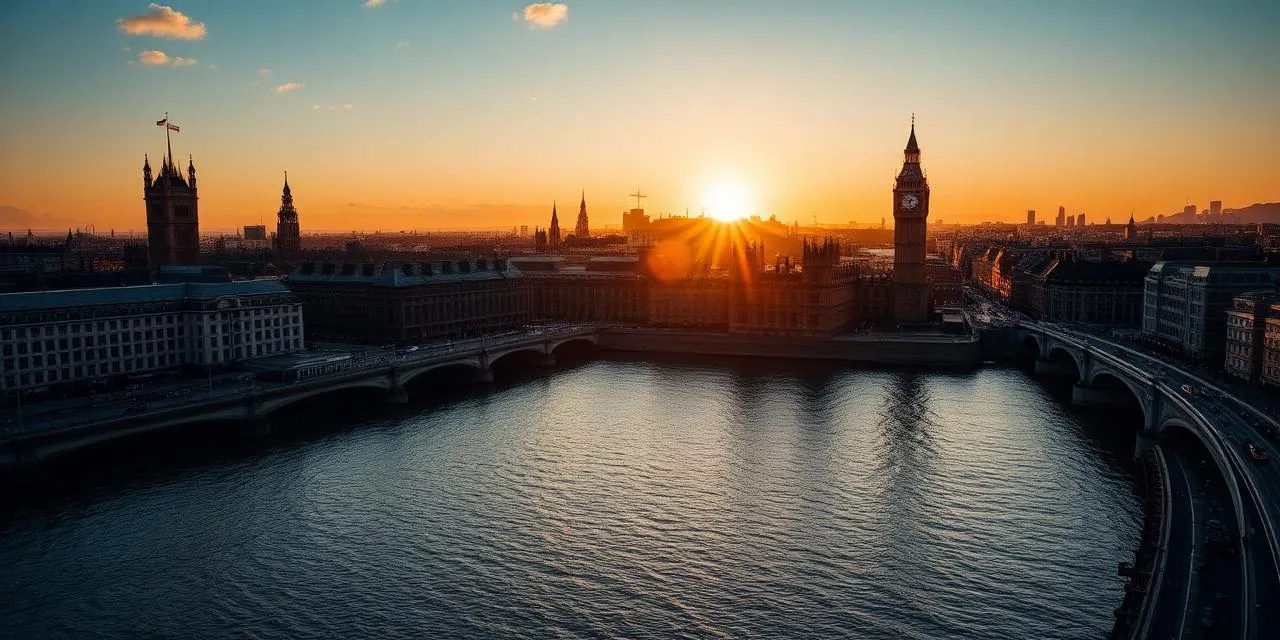 London skyline featuring the River Thames and Big Ben